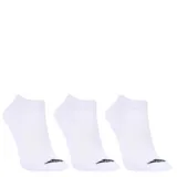 Pack de tres pares de medias invisibles color blanco, con logo de la marca bordado en la puntera.