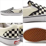 Championes Vans Skate Slip-On con diseño a cuadros blancos y negros.