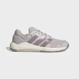 Championes de entrenamiento Adidas Dropset Base, color lila con detalles en tono más oscuro. Presentan exterior de malla transpirable con refuerzos 3D, suela de caucho con tacos multidireccionales y diseño de perfil bajo para mayor estabilidad.