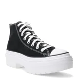 Championes Converse Chuck Taylor All Star Lugged, de caña alta, color negro con suela blanca de plataforma.