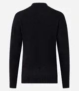 Suéter de punto texturizado con cuello redondo y mangas largas con sisa caída. Presenta un diseño liso y holgado, ideal para un estilo casual y versátil.