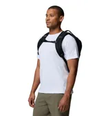 Mochila Columbia modelo Atlas Explorer 28L de color negro, con compartimentos principales con cierre, funda para portátil con forro polar, bolsillos organizadores y cordones elásticos externos.
