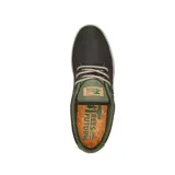 Championes Etnies Jameson 2 Eco color verde oliva, con detalles en corcho en el talón y la lengüeta.
