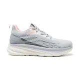 Championes deportivos American Sport Bessie, color gris claro con detalles en rosa y blanco.