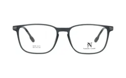 Armazón de anteojos Nazareno Corsini modelo 6016, de diseño rectangular con marco de acetato en color gris oscuro.