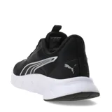 Championes Puma Flexfocus Lite Modern, color negro con detalles plateados.