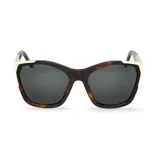 Lentes de sol Mr Boho modelo Parikia, con armazón carey y detalles en color beige en las esquinas superiores, y cristales oscuros.