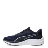 Championes de running Puma Skyrocket Lite 2 para hombre, en color azul marino con entresuela blanca y detalles en celeste y amarillo.