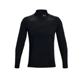 Buzo Under Armour negro de hombre con medio cierre frontal, mangas largas y logo en el pecho.