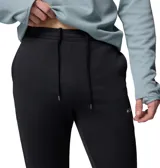 Pantalón de trekking Columbia para hombre, confeccionado en forro polar de rejilla con tecnología Omni-Wick que absorbe la humedad. Presenta un corte ajustado, cintura interior ajustable, bolsillos laterales, bolsillo posterior con cremallera y dobladillos elásticos.