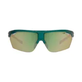 Lentes de sol Mormaii modelo Smash 4, con armazón envolvente de color verde y cristales espejados con tono verdoso. Diseño deportivo.