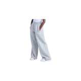 Pantalón Adidas Essentials Wide Leg de color gris melange, de corte ancho y relajado, con cintura elástica alta y bolsillos laterales.