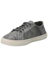 Zapatilla urbana de algodón orgánico con efecto lavado, suela de goma natural y cierre mediante cordones.