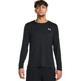 Remera deportiva Under Armour UA Launch de manga larga, color negro, con logo reflectante en el pecho y tejido suave, ligero y transpirable.