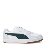 Championes urbanos Puma Caven 2.0, color blanco, con diseño clásico de corte bajo, perforaciones en la puntera y logo de la marca en el lateral.