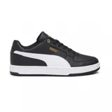 Championes urbanos Puma Caven 2.0, color negro con detalles en blanco y logo dorado.