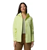 Campera impermeable con tecnología Omni-Tech, costuras selladas y forro de malla transpirable. Cuenta con capucha ajustable, cierre frontal, bolsillos laterales con cremallera, puños ajustables y dobladillo con cordón.