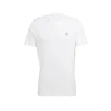 Remera blanca de algodón con logo del trifolio de Adidas bordado en el pecho.