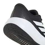 Championes Adidas Runfalcon 6, color negro con las tres tiras blancas características y suela amortiguada Cloudfoam.