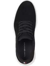 Zapatillas de corte medio color negro, con exterior de ante, interior de poliéster reciclado y suela de goma y caucho.