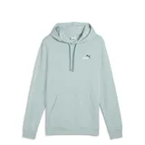 Buzo canguro Puma de hombre, color celeste pálido, con capucha ajustable mediante cordones y bolsillo tipo canguro frontal. Presenta el logo de Puma bordado en el pecho.