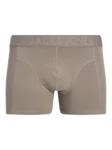 Bóxer de hombre Jack & Jones color tostado con cintura elástica ancha con el nombre de la marca grabado.