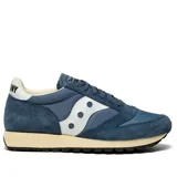 Championes Saucony Jazz 81, color azul con detalles en blanco y suela color crema.