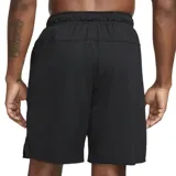 Short deportivo negro Nike Totality Dri-FIT, diseñado para entrenamiento. Cuenta con cintura elástica con logo de la marca y logo de Nike estampado en la pierna izquierda.