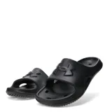 Sandalias tipo ojotas Under Armour modelo Locker, color negro, con diseño ergonómico y logo de la marca en relieve en la banda superior.