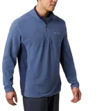Buzo polar de media cremallera Columbia, confeccionado en tejido suave con tecnología de protección solar Omni-Shade UPF 50. Presenta cuello alto, mangas largas y logo de la marca bordado en el pecho.