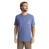 Remera Roark Safe Camp de manga corta y cuello redondo, color azul con pequeño estampado circular en el pecho.