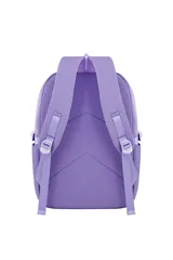 Mochila Trendy color celeste, con múltiples compartimentos con cierre, asas acolchadas y ajustables, y logo de la marca en el bolsillo frontal superior.