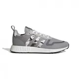 Championes Adidas Multix unisex, color gris con detalles en blanco y negro. Presentan las tres tiras laterales con estampado de camuflaje.