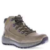 Botas de cuero estilo trekking en color beige arena, con cordones reforzados, cuello acolchado y suela de goma con relieve antideslizante.