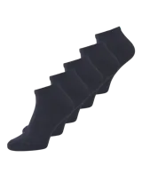 Pack de cinco pares de medias de corte bajo color azul marino.