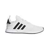 Championes urbanos Adidas modelo X_PLR, color blanco con las icónicas tres tiras laterales en negro y detalle en el talón. Presentan un diseño de malla transpirable, cierre de cordones y suela de goma para mayor comodidad.