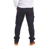 Pantalón cargo color beige, de corte recto, con bolsillos laterales y traseros.