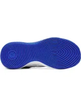 Championes de básquetbol Under Armour Curry Splash 25, con diseño de malla transpirable en color blanco y detalles en negro y azul. Cuenta con entresuela Micro G para mayor amortiguación y suela de goma resistente para tracción en diversas superficies.