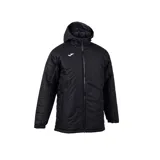 Campera Joma de hombre modelo Anorak, color negro con capucha y cierre frontal.