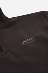 Buzo de algodón con medio cierre frontal y cuello alto, de corte estándar y diseño liso con logo bordado en el pecho.