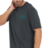 Remera negra de corte recto con estampado en la espalda con el logo de Converse Cons en color negro.