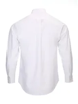 Camisa de manga larga de algodón color blanco de la marca Rockford, con cuello abotonado, bolsillo en el pecho y cierre frontal de botones.