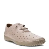 Zapatos casuales de cuero con diseño perforado en toda la superficie, cierre de cordones elásticos y suela de goma antideslizante.