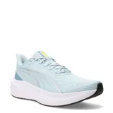 Championes de running Puma Dasher Lite, color verde agua, con exterior de malla transpirable, entresuela blanca amortiguada y suela de goma negra.