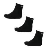 Pack de tres pares de medias Puma de caña media, color negro, con el logo de la marca estampado en el elástico superior y puntera.