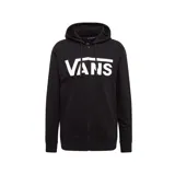 Campera Vans Classic Zip negra con capucha y cierre frontal.