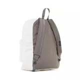 Mochila JanSport modelo SuperBreak color blanco, con compartimento principal amplio, bolsillo frontal con cierre y logo de la marca bordado en el frente.