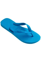 Chancletas Havaianas color dorado con tiras texturizadas y diseño clásico de dedo.