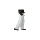 Pantalón de jogging gris melange, de corte holgado y diseño recto, con cintura elástica y bolsillos laterales.
