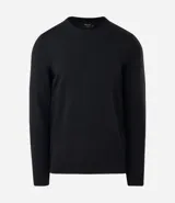 Suéter de corte regular, cuello redondo y manga larga, confeccionado en tejido de viscosa con textura suave y caída ligera.